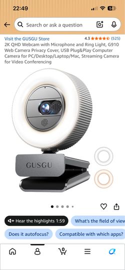 External webcam