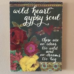Wild Heart Gypsy Soul Wall Decor 