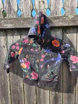 Old navy Kids Floral Zip-Up Hoodie Jacket