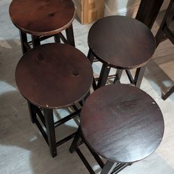 Like New 4 Real Wood Bar Stools.