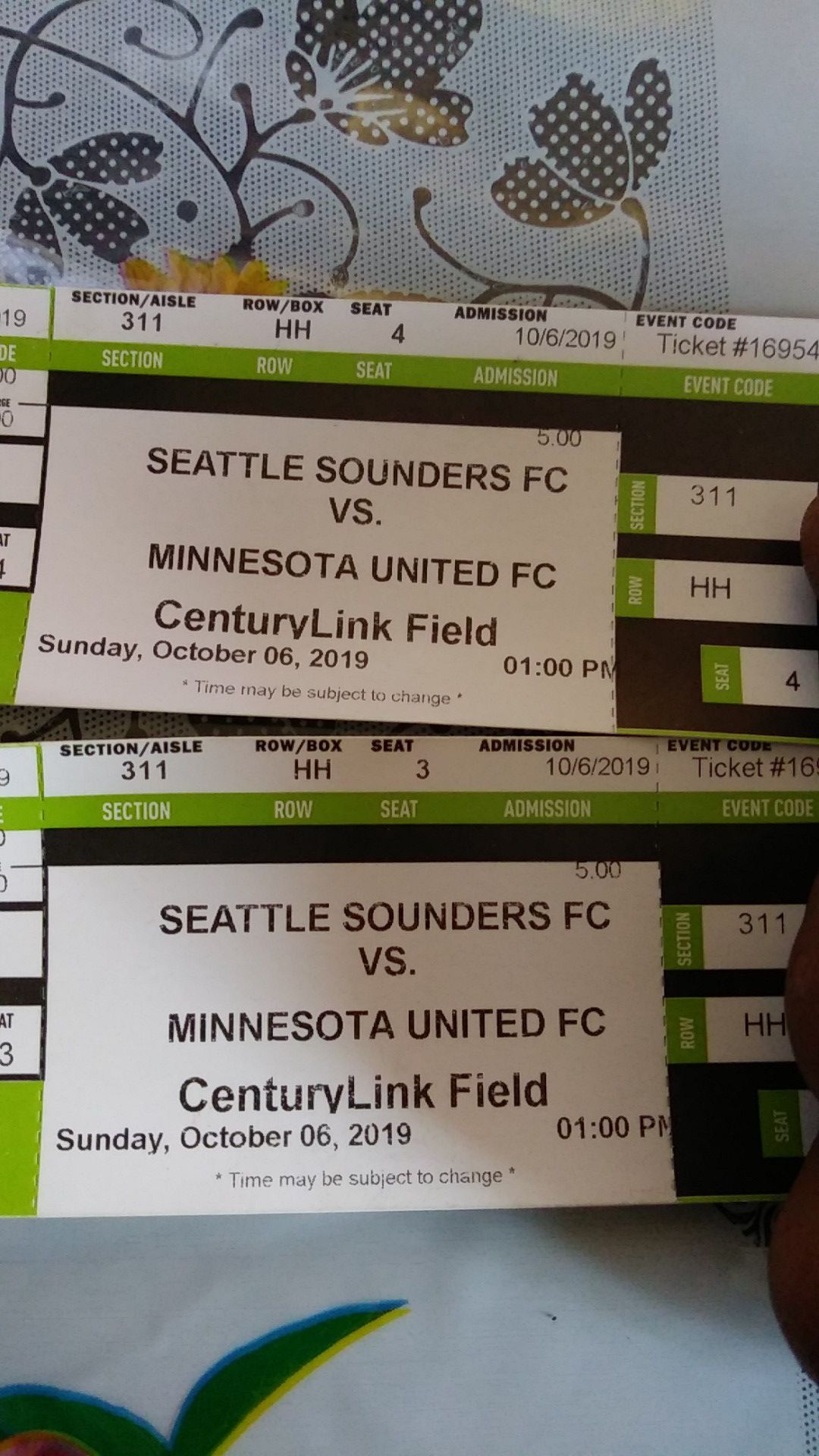 Sounders tickets