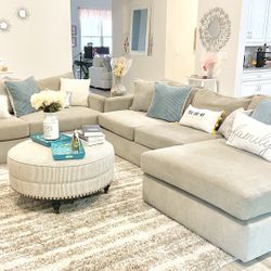 Large U Shape Sectional Sofa Set - Kevin Charles 