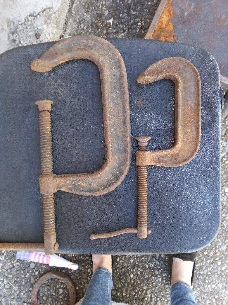 Two Vintage C-Clamps 