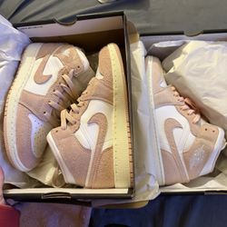 His And Hers Nike Jordan 1s Peach