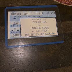 Cubs Ticket: 9/20/1988 First Twinight Game 