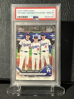 2025 Topps Now Ohtani/Yamamoto/Sasaki PSA 10