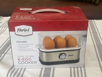 Parini Easy Store 6 Egg Cooker. Stainless Steel, 120V