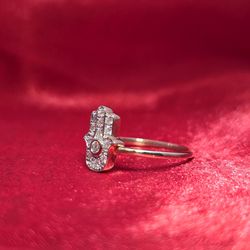10k Yellow Gold Diamond butterfly Ring 0.27 ctw