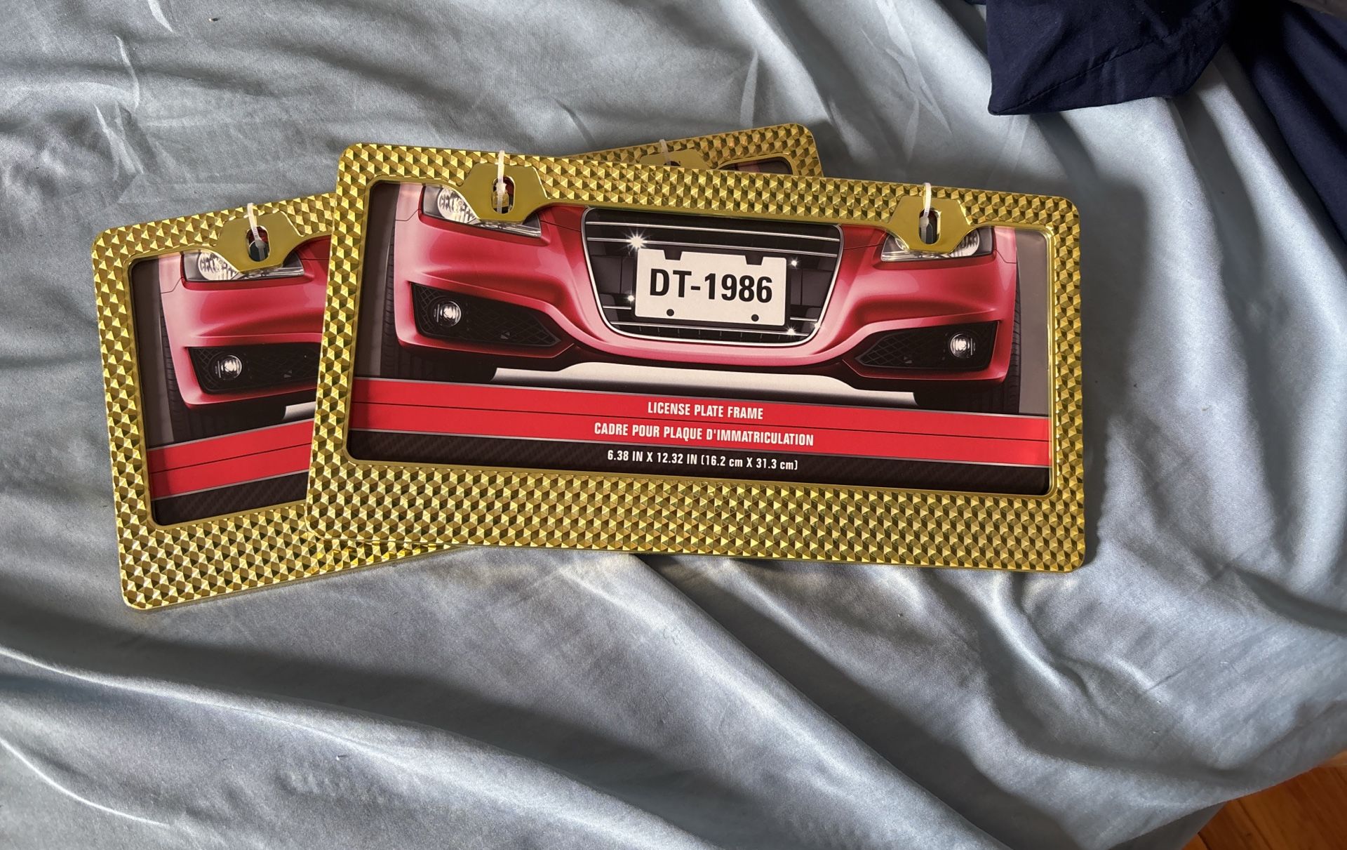 2 Pack Gold Metal Plate Frames