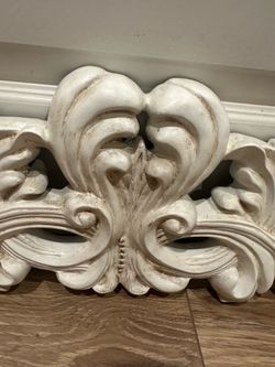 White Distressed plaster wall art
