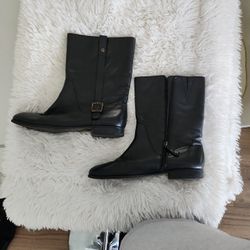 Black Leather Ankle Boots
