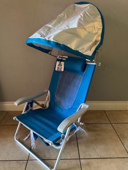GCI Outdoor SunShade Backpack Beach Chair Low Profile Recliner