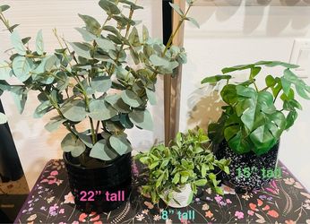 Fake Plant Bundle w/ ceramic pots