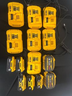 Dewalt batteries and chargers