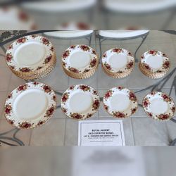Royal Albert Old Country Roses — Dinnerware Service for 10 (4 plate sizes)