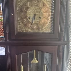 Grand Father Clock, Like New And Working Condition, It Comes With Original Key