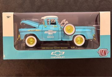M2 Machines Chevrolet Service 1958 Chevy Apache Stepside Pickup Truck Chase 1:24