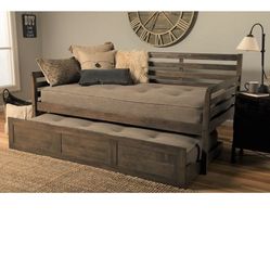 odiak Furniture Boho 80" Traditional Twin-Size Solid Wood Daybed