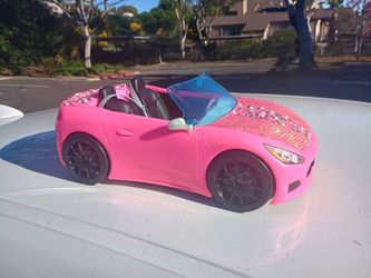 Blinged & Bedazzled Barbie Convertible Pink Car