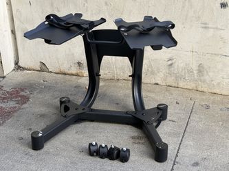 Dual Dumbbell Rack Stand Adjustable Dumbbell Holder Metal Weight Rack Storage Stand with Wheels Dumbbell Weights for Home Gym,Stand Only (Color : Blac