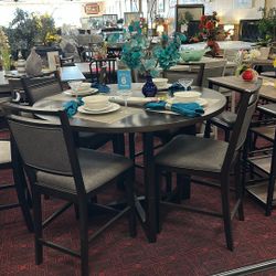 5pc Counter High Round Dinette Set
