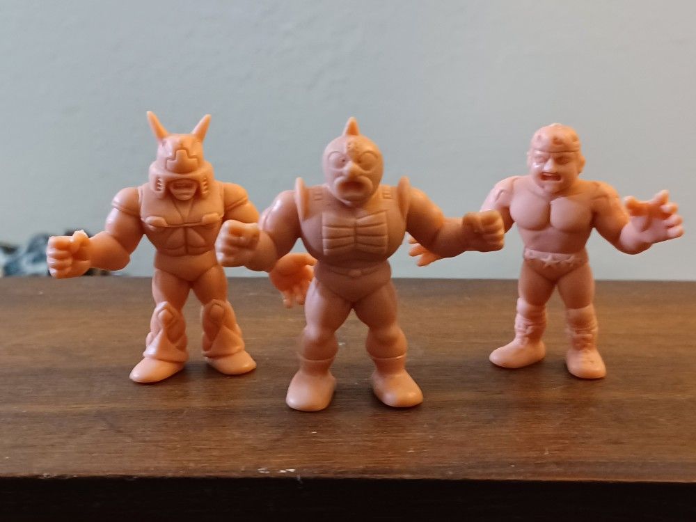 VINTAGE 1985 M.U.S.C.L.E. LOT OF 3. L👀K! WASHED/NO MARK/NO DAMAGE. FOR SETS.