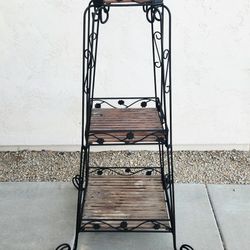Large Wrought Iron Metal 3 Tier Plant Stand Tower