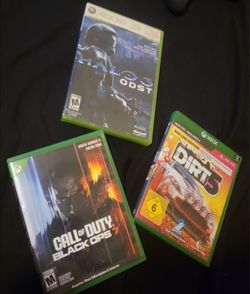Xbox 360 halo 3 odst dirt 5 call of Duty black ops 7