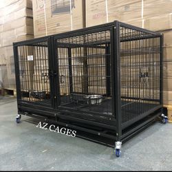 New in Box 📦 Divider HD Dog Pet Kennel Cage transporter 🐕🐶☑️ Dimensions: 43”L X 28”W X 26”H ☑️