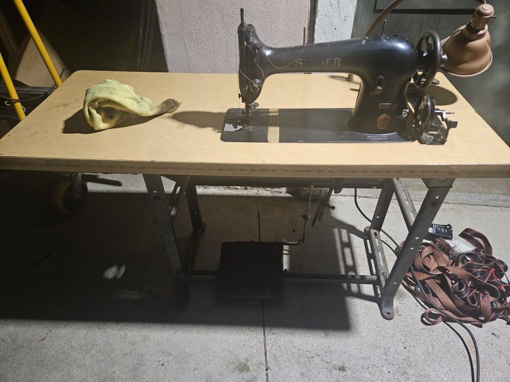 100 Year Old Sewing Machine W/ Table