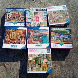 Lot Of 6 Jigsaw Puzzle Wysocki Ravensburger
