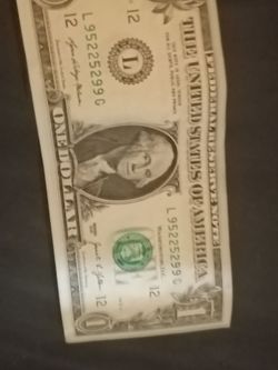 2021  $1 Bill trinary serial number