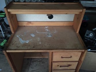 Solid wood desk