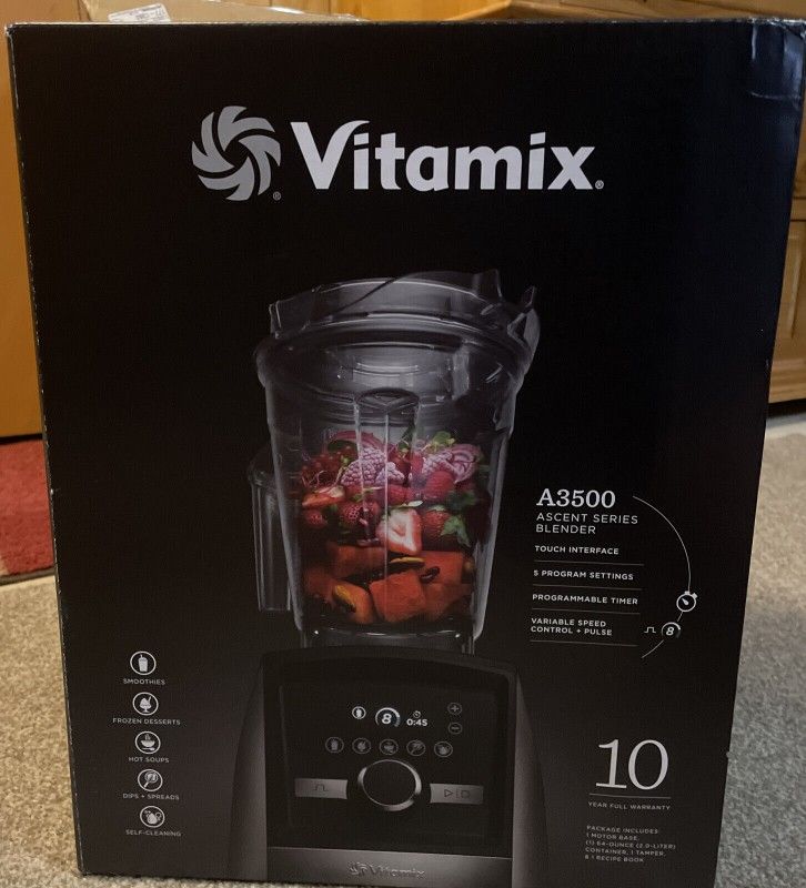 New Vitamix Ascent Series A3500 VM0185 Professional Blender Stainless