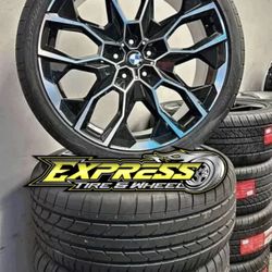 Set 4 BMW X5M X6M New Body 2019-2024 Wheels Rims 22 Inch X5 X6 X7 5x112 W/ Tires-We Finance 