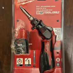 Milwaukee M12 12-Volt Lithium-Ion Cordless Soldering Iron With 2.0ah Battery