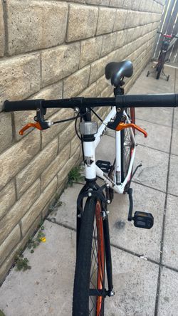 White and Orange Adult Bicycle