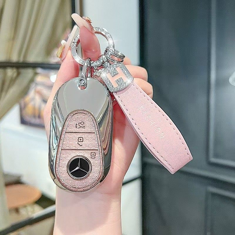 Mercedes-Benz Keychain Pink/White