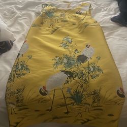 Japanese Crane Print Dress