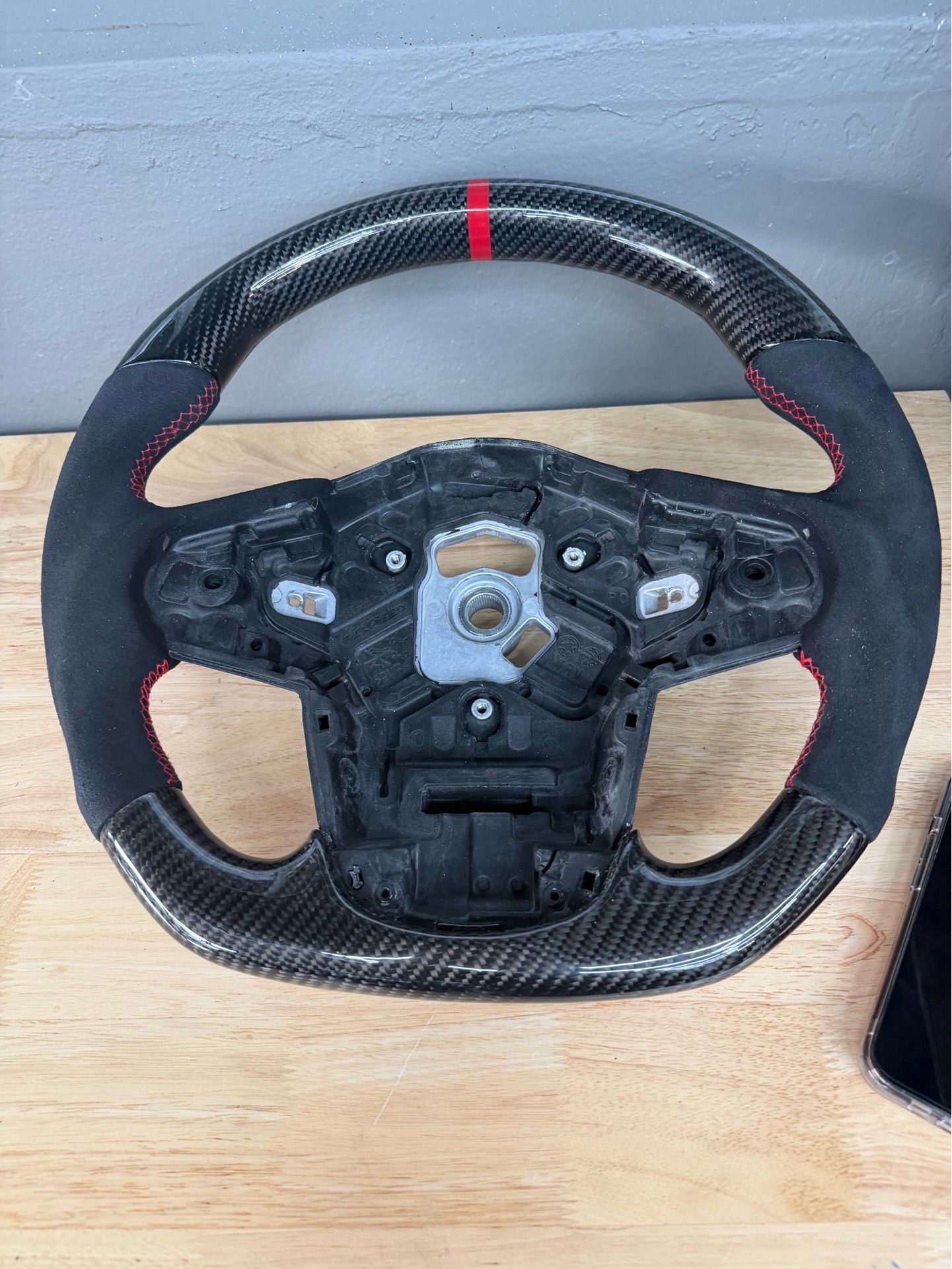 Carbon fiber Alcantara steering wheel