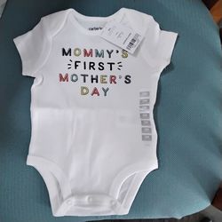 Brand new Carter's Mother's day onesie. Size 3 Mos