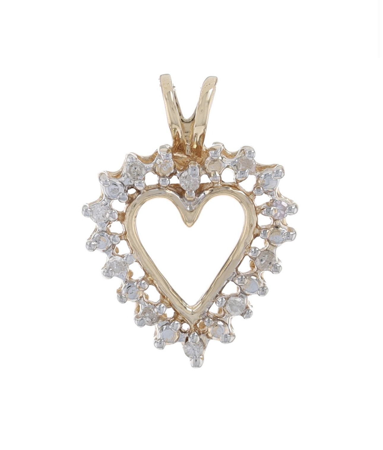 10kt Dije De Oro Sólido Con Diamantes 💎