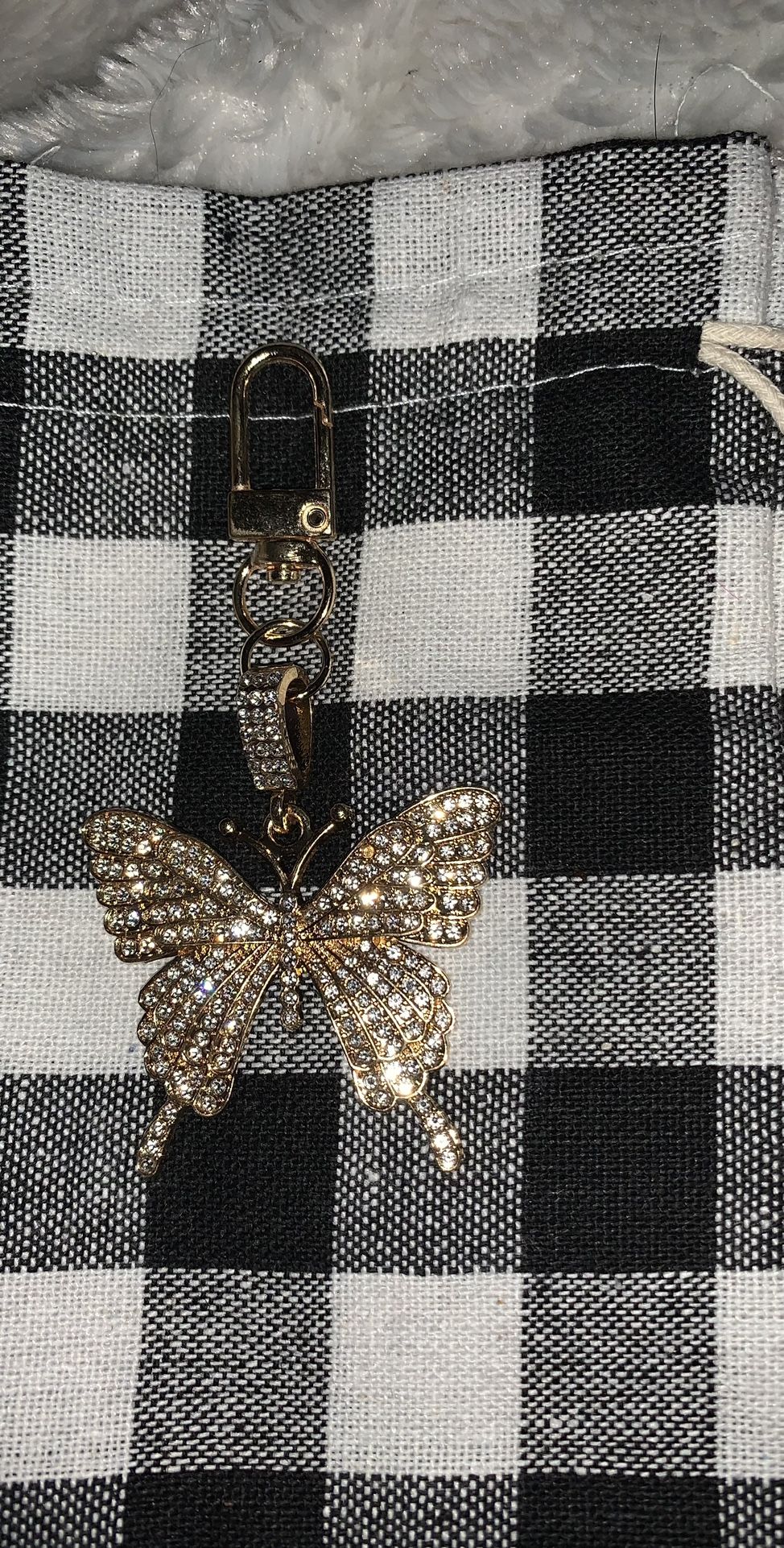 NEW Rhinestone Butterfly Keychain - Bag Charm