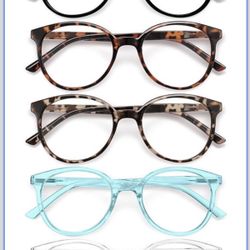 5 pairs of glasses 4.0 lenses DESIGNED FOR READING: Eyeglasses for women that help people who have difficulty reading small print