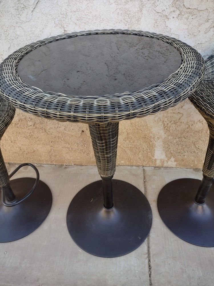 Table And 2 Stools Chairs