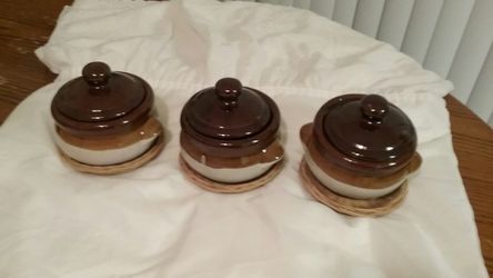 3 Soup Crocks