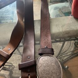 Leather Belts All New Size 42/44 Brighton Is Woven Cloth All 5