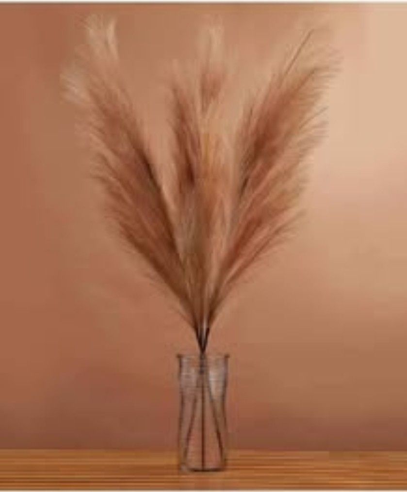 XL Faux Pampas Grass Decor 42" Tall Extra Fluffy Large Artificial Grass Branches for Boho Room