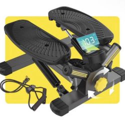 Brandnew Twist Stepper with Resistance Bands, Stepper Machine with 300LBS Weight Capacity, Mini Stepper for Full Body Workout, Adjustable Step Height,