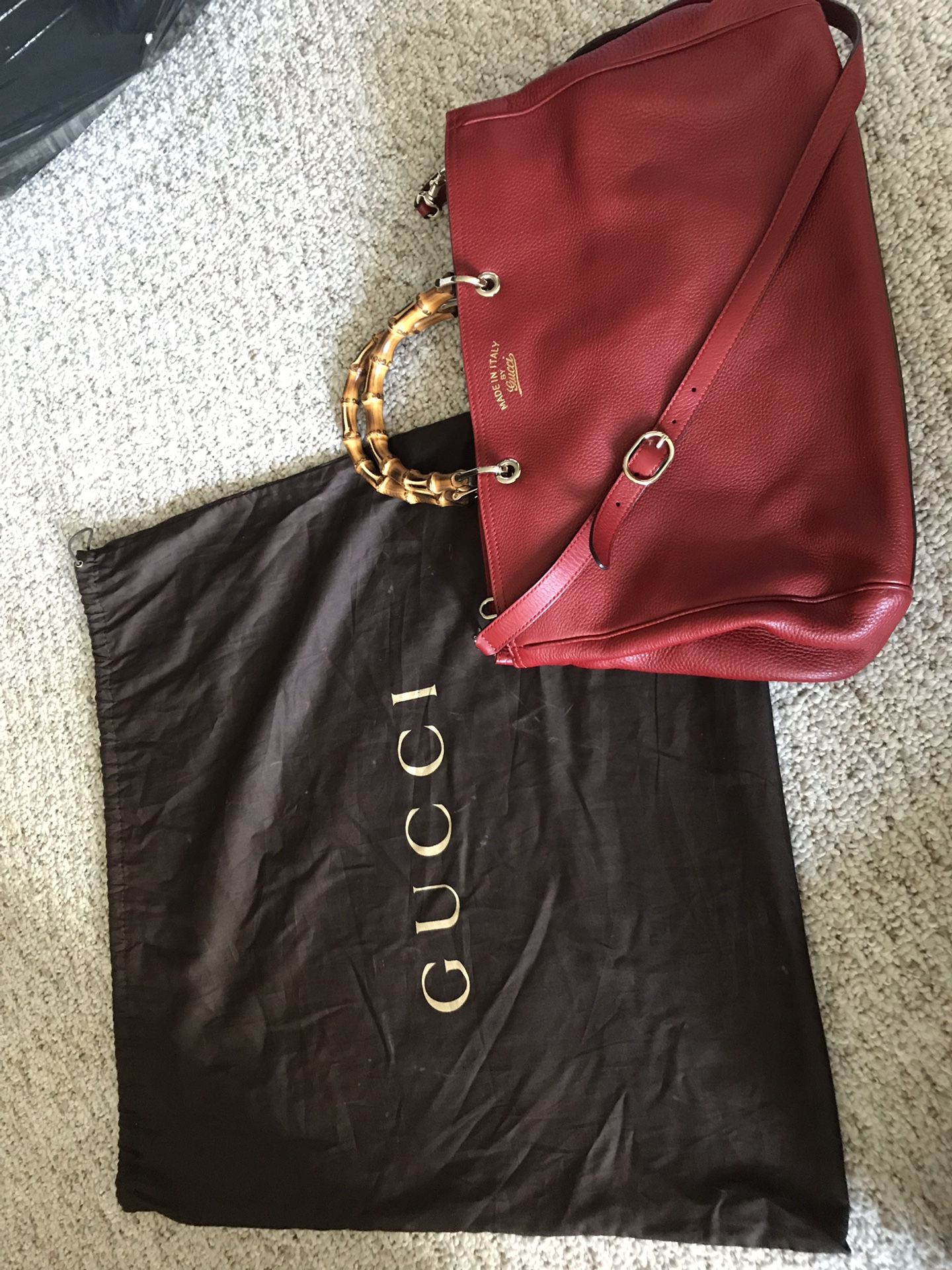 Genuine soft leather Gucci bag